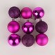 image 3 of Baubles Purple 5cm, 18pcs Set