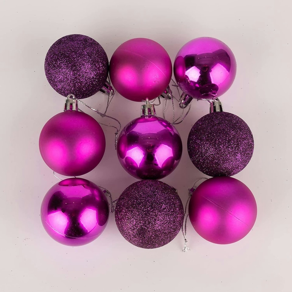 image 1 of Baubles Purple 5cm, 18pcs Set