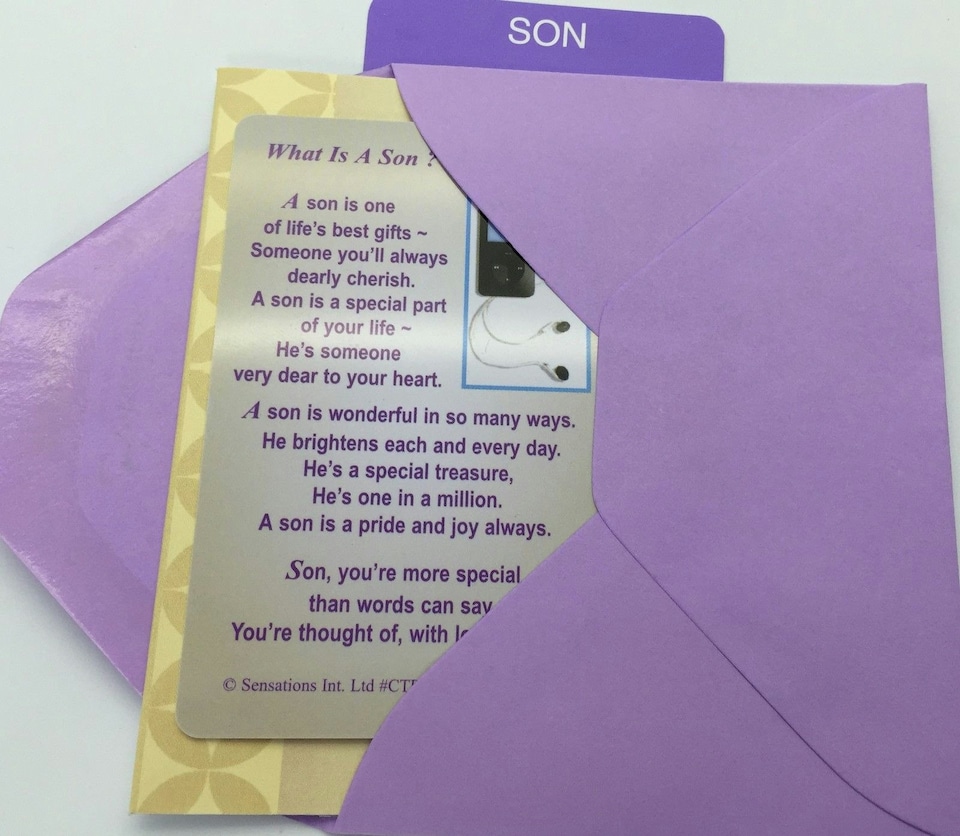 image 1 of What Is A Son ....Wallet Card (Sentimental Keepsake Wallet /Purse Card)