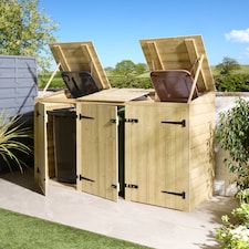 Rowlinson Premier Shiplap Triple Bin Store