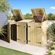 image 1 of Rowlinson Premier Shiplap Triple Bin Store