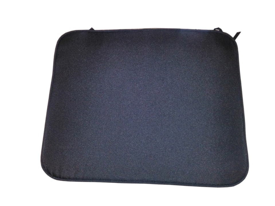 image 1 of Luxury Piped Waterproof Seat Pads - Single Black Cushion - Outdoor Cushion for Garden Furniture Black | Black