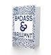 image 2 of Blue Leopard Pattern Quote Badass And Brilliant Greeting Card