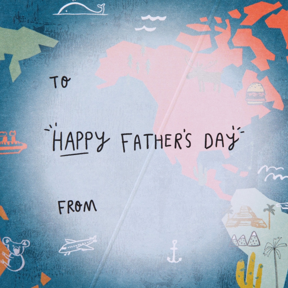 image 1 of Hallmark Father's Day Card For Dad - 3D Pop-Up World Globe Design
