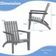 image 2 of COSTWAY Wood Adirondack Chair Outdoor Patio Chair Grey Grey