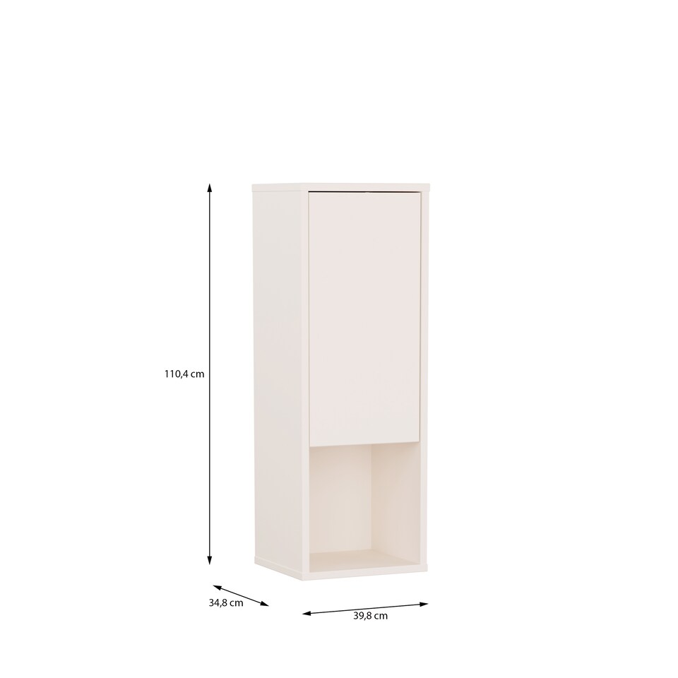 image 1 of Alice Springs Narrow Cupboard with 1 Door Push-to-Open in Sand