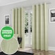 image 1 of Enhanced Living Goodwood Green Thermal, Energy Saving, Dimout Eyelet Curtains with Wave Pattern (PAIR) - 46 x 54 inch (117x137cm)