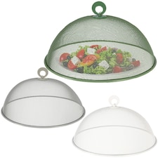 Large Round Metal Mesh Food Cover Cake Dome Protector Outdoors Reusable Lid | Multi | Multicoloured | 1 of each colour