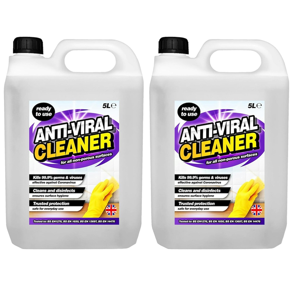 image 1 of 2 x 5L Antiviral Cleaner Safe For Everyday Use Effective Against Germs & Viruses