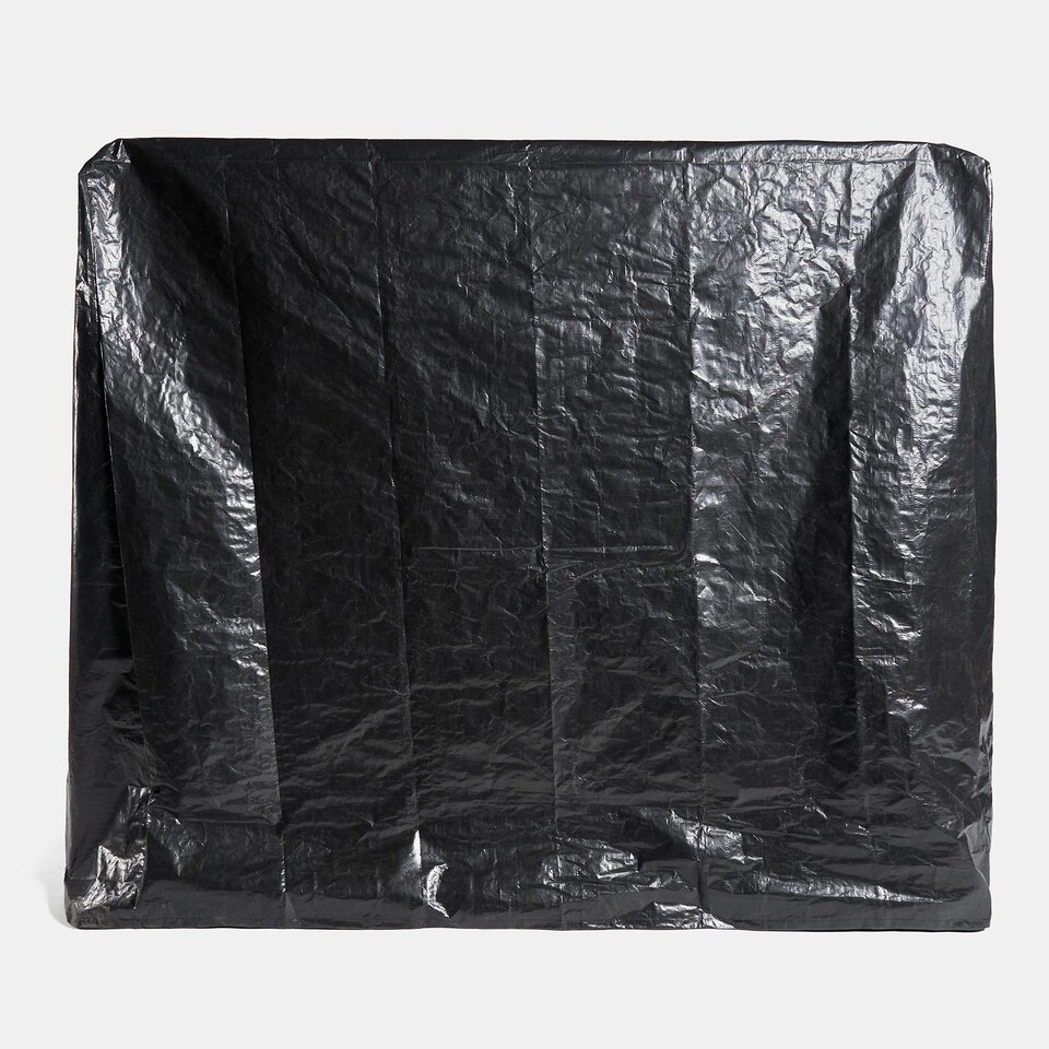 image 1 of OHS Garden Swing Bench Cover Outdoor Plastic with Drawstring Heavy Duty | Black