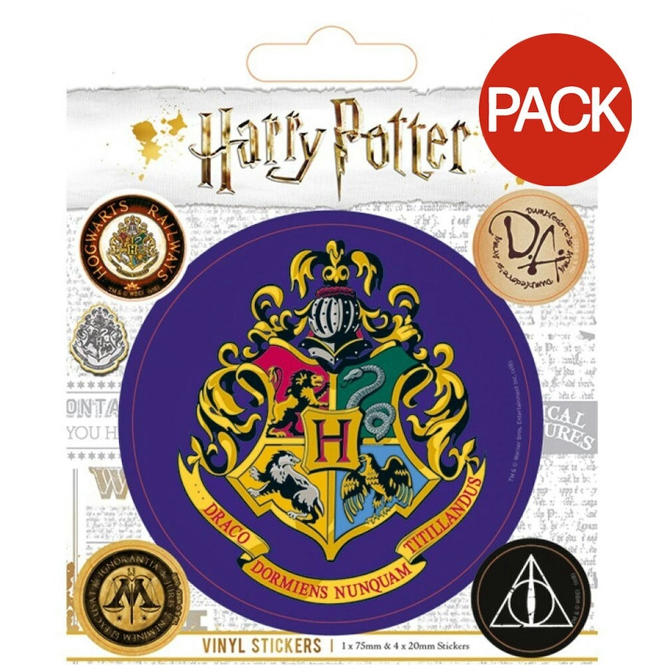 Harry Potter Vinyl Hogwarts Stickers (Pack of 5) - Multicoloured - One Size