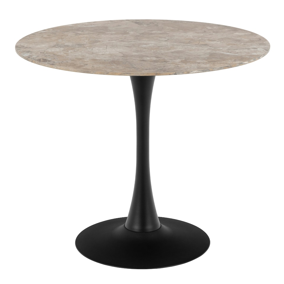image 1 of Malta Ceramic Round Dining Table Brown/Black 90x75 cm