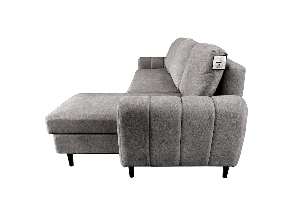 image 1 of Sienna 3 Seater Left Hand Facing Storage Sofa Bed in Grey, Silver or Beige | Grey | One Size
