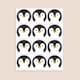 image 3 of Christmas Penguin Round Stickers 60mm - Sheet of 12