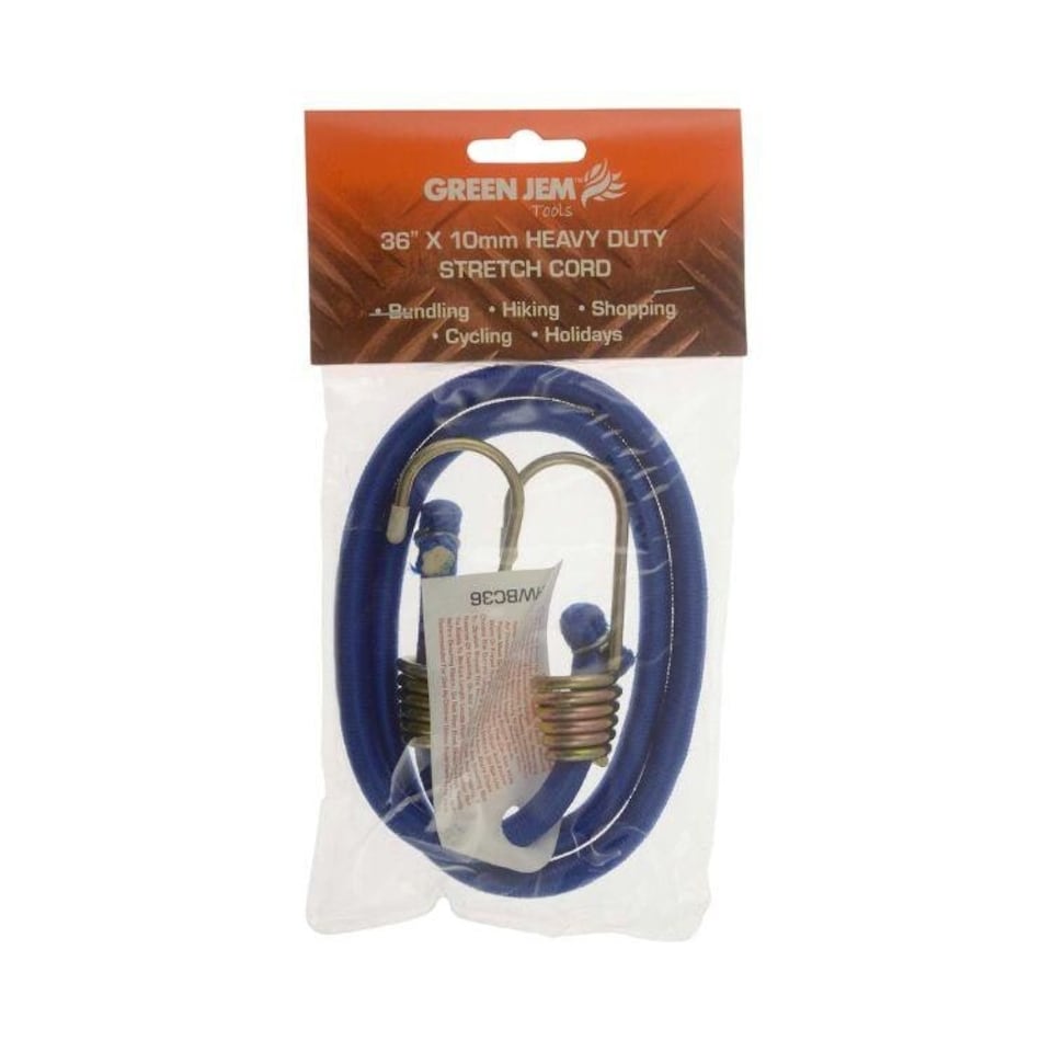 Green Jem Heavy Duty Bungee Stretch Cord 36'' x 10mm - One Colour - One Size