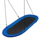 image 1 of COSTWAY Oval Swing Tree Swing with Adjustable Heights Blue