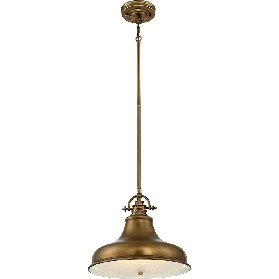 image 1 of Emery 1 Light Dome Ceiling Pendant Weathered brass, E27