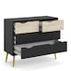 image 4 of Oslo Chest of 4 Drawers in Black and Oak