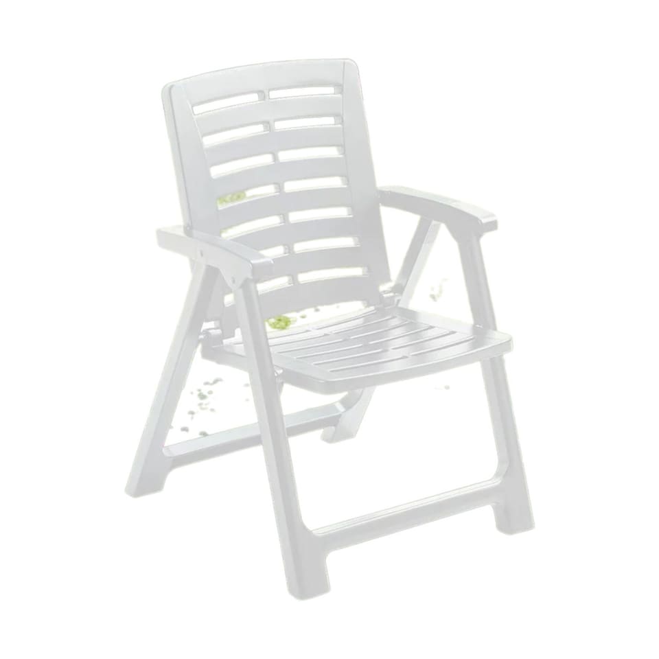 image 1 of Outdoor Folding Garden Chairs with Arms | White | 1