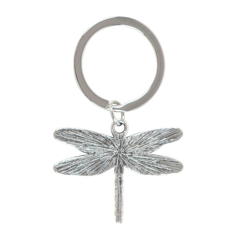 image 1 of Something Different Dragonfly Keyring - Silver - One Size