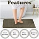 image 3 of VELVETIO Greek Bath Mat & Pedestal Mat Water Absorbent Non Slip Toilet Rugs Brown | Latte