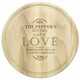 image 2 of Personalised Full of Love Large Round Chopping Board Brown