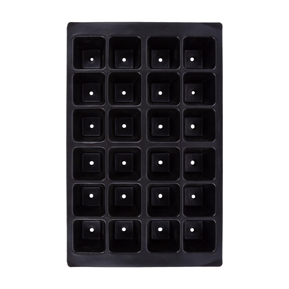 image 1 of Green Blade 24 Cell Seed Trays - Black - Pack of 3 | Black | Black
