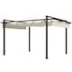 image 1 of Outsunny 3 x 4m Pergola with Retractable Roof and Aluminium Frame, Khaki