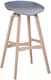 image 1 of Equator Single Kitchen Bar Stool, Fixed Wooden Legs And Footrest, Premium Breakfast Bar & Home Barstool, Grey