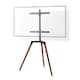image 1 of Nedis TV Floor Stand, for Screen Size 50-65" Max Load 35kg, Fixed Design Bracket Tripod with 140° Rotate and Cable Management, Max VESA 400x400 - Black/Beech