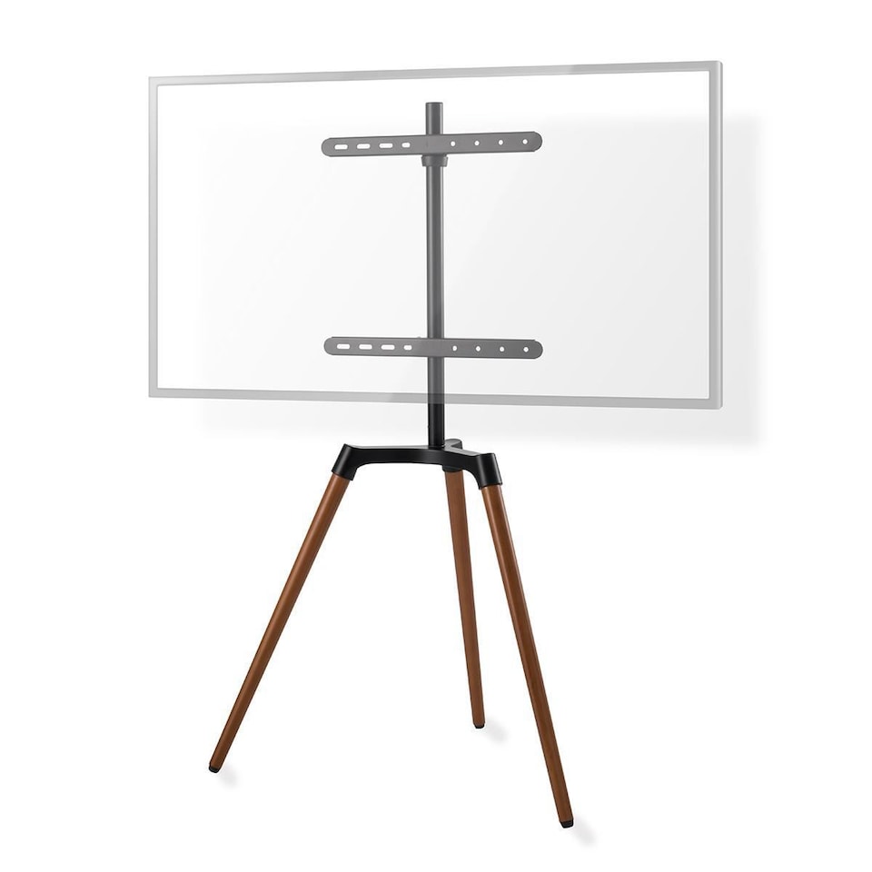 image 1 of Nedis TV Floor Stand, for Screen Size 50-65" Max Load 35kg, Fixed Design Bracket Tripod with 140° Rotate and Cable Management, Max VESA 400x400 - Black/Beech