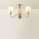 image 4 of ValueLights Memphis Traditional Antique Brass 3 Way Ceiling Light Chandelier | Gold