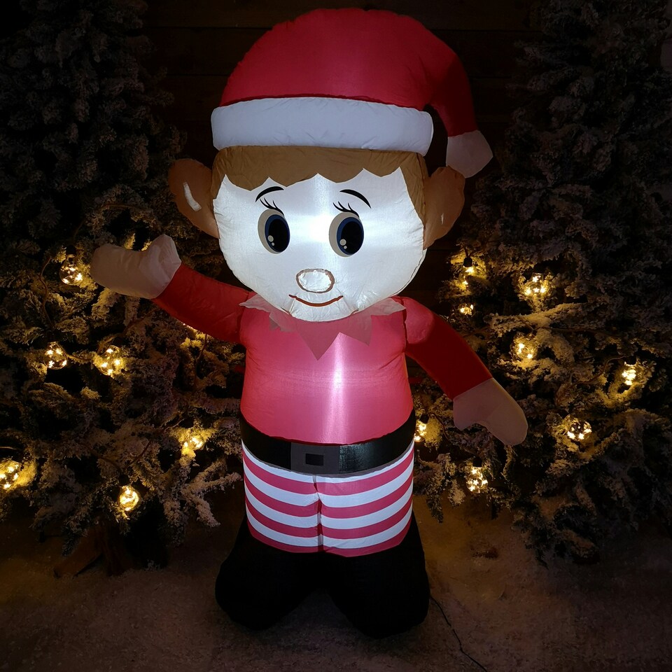 image 1 of 150CM Self Inflating LED Inflatable Christmas Elf Decoration