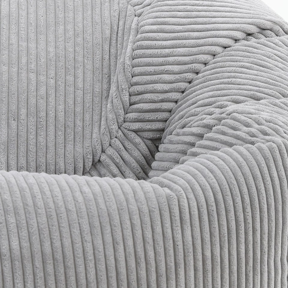 image 1 of Kingston Classic Beanbag Corduroy Light Grey Set of 2 | Grey | Light Grey | 2