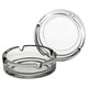 image 6 of Round Glass Classic Ashtray 10.2cm Round for Cigarettes Indoor Outdoor | Clear | Set of 2