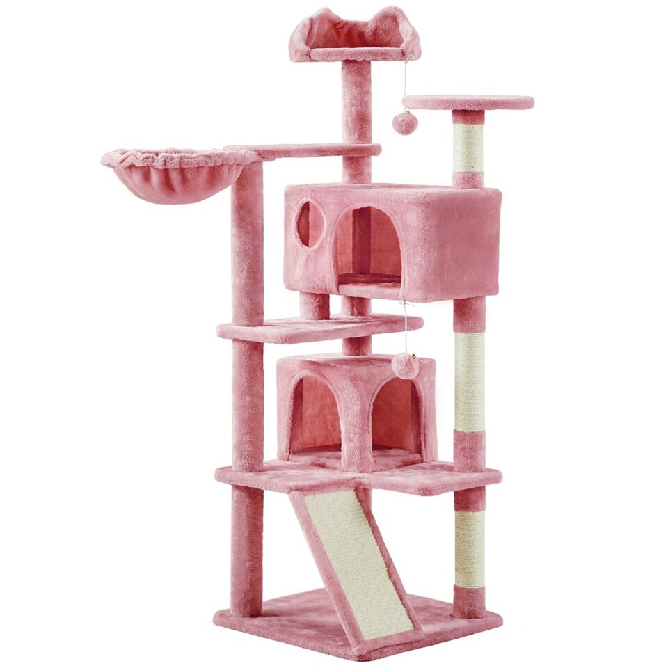 image 1 of Yaheetech 146 cm Multilevel Indoor Cat Tree Tower for Kittens Pink