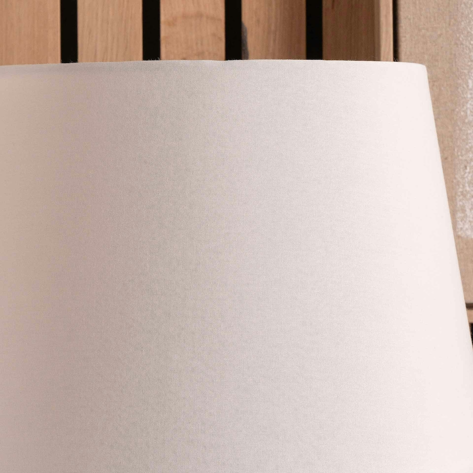 image 1 of 35cm Ivory Tapered Poly Cotton Shade For Table Lamps