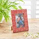 image 2 of Vidya Red Patterned Photo Frame