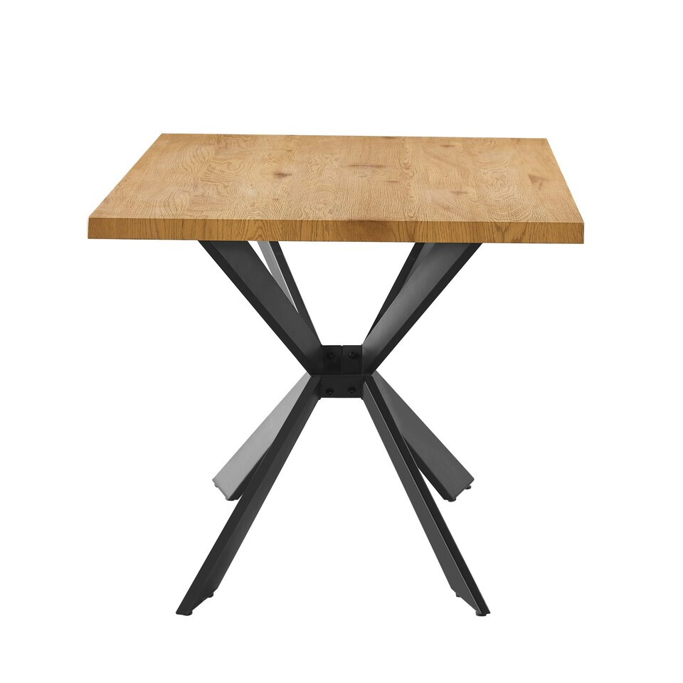 image 1 of Duke LUX Dining Table Single, White Brown | Oak