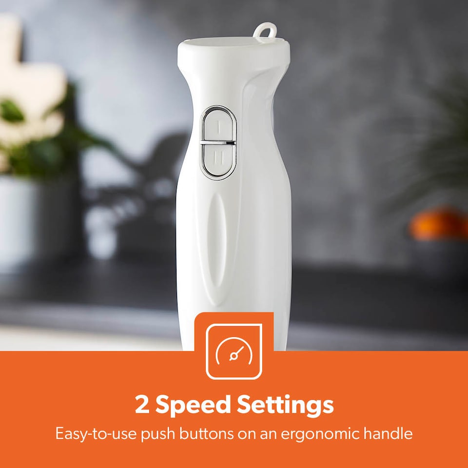 image 1 of GEEPAS 4-in-1 Hand Blender with Electric Whisk | 200W - White | White
