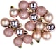 image 3 of 30mm/12Pcs Christmas Baubles Shatterproof Rose Gold,Tree Decorations