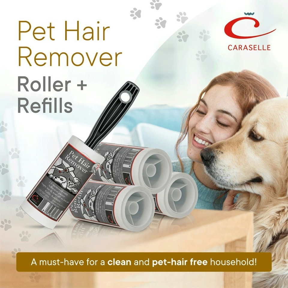 image 1 of 3 x Caraselle Pet Hair Remover Lint ROLLERS & 20 REFILLS (total 172.5 metres)
