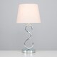 image 2 of ValueLights Modern Sleek Design Polished Chrome Touch Table Lamp With Pink Light Shade