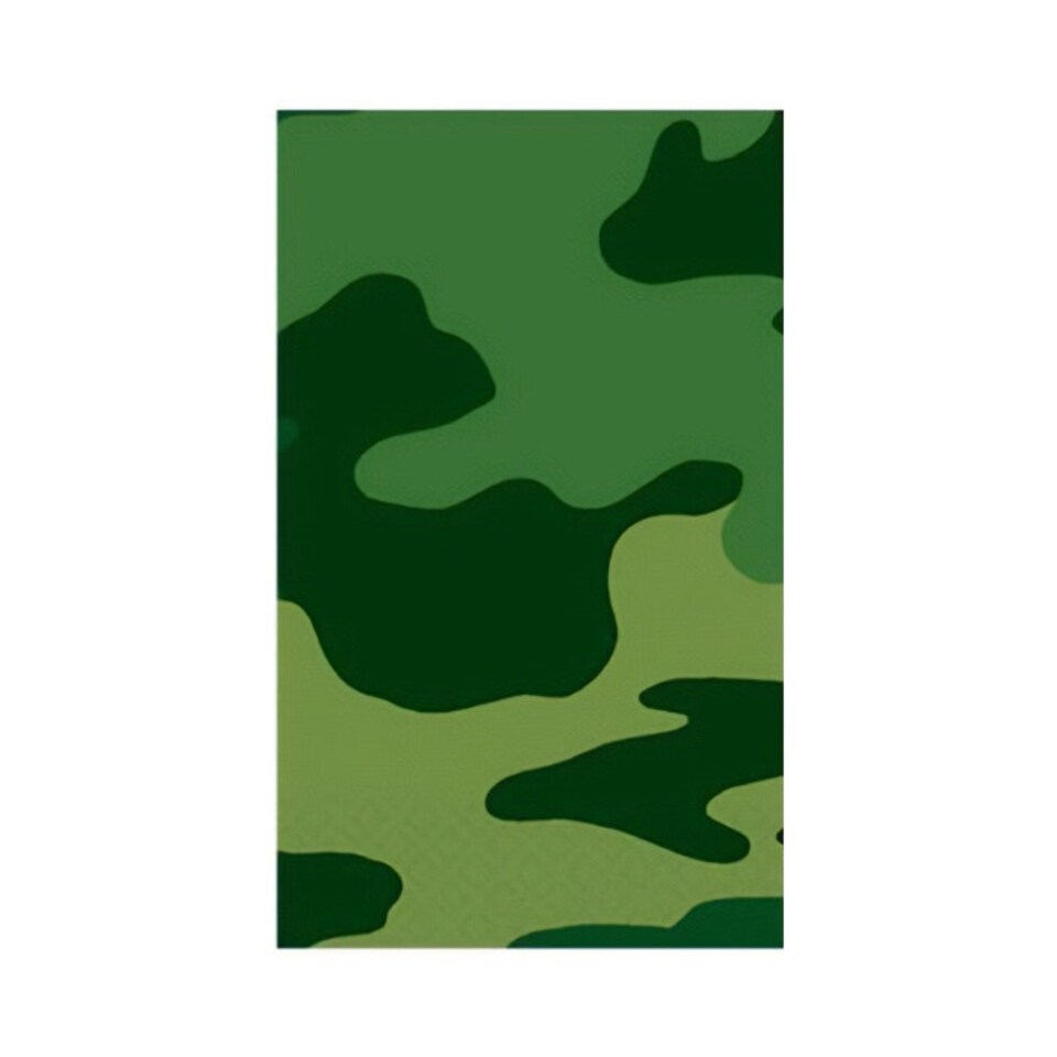 Unique Party Plastic Camo Party Table Cover - Green - One Size