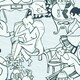 image 1 of NuWallpaper NUS4547 Illustrative Leisure Ladies Novelty Peel & Stick Wallpaper, Blue Multi