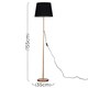 image 3 of ValueLights Charlie Copper Floor Lamp Black Taper Shade 