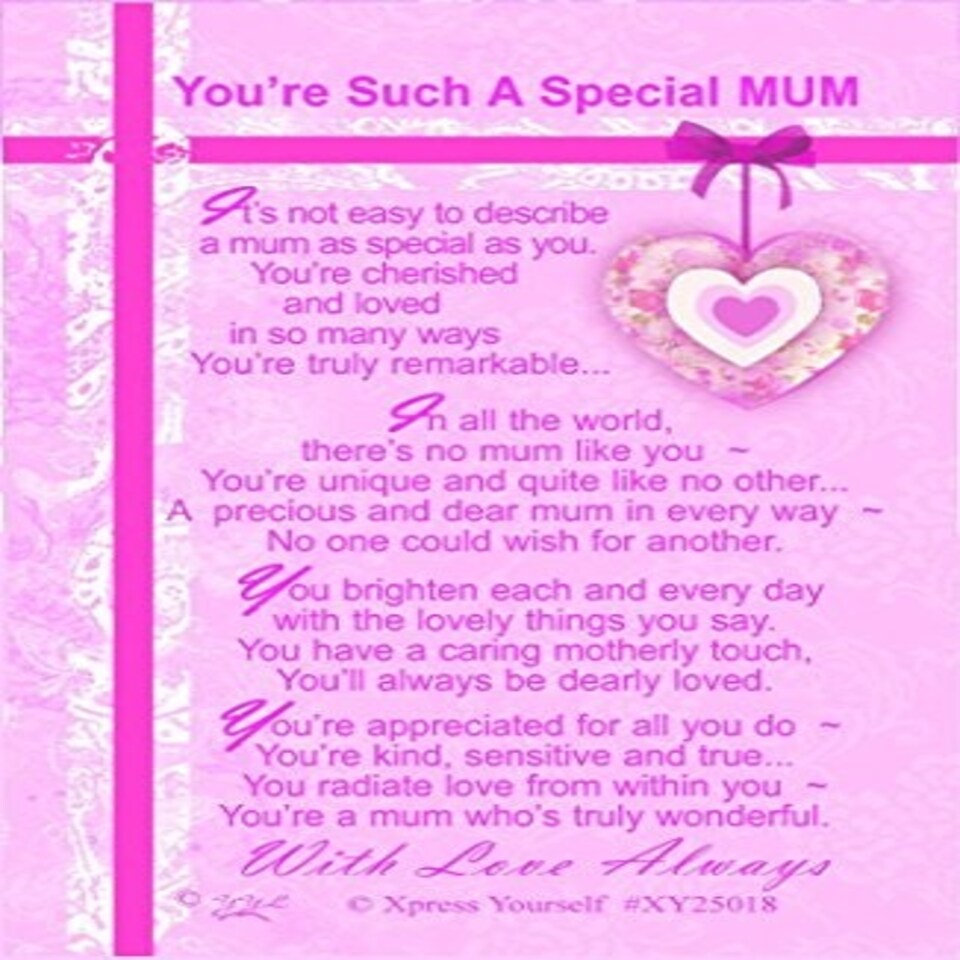 image 1 of Such A Special Mum Nice Verse Xpress Yourself Keepsake Wallet Purse Greeting Card
