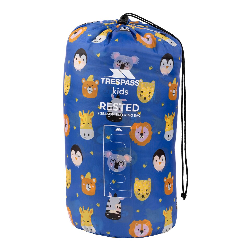 image 1 of Trespass Childrens/Kids Animal Print 2 Season Sleeping Bag