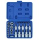 image 2 of Male Female Torx Star E Sockets 1/4" 3/8" 1/2" Drive E4 - E20 T8 - T55 29pc