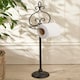 image 2 of Ornate Cast Iron Standing Toilet Roll Holder